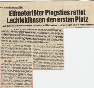 Ploggi: Zeitungsausschnitte