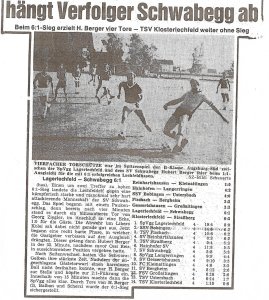 Zeitungsausschnitte vom Hubi