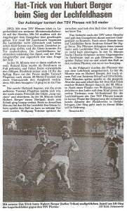 Zeitungsausschnitte vom Hubi