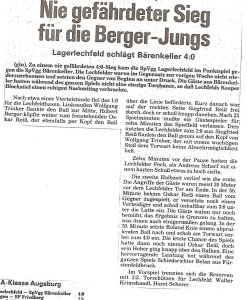 Zeitungsausschnitte vom Hubi