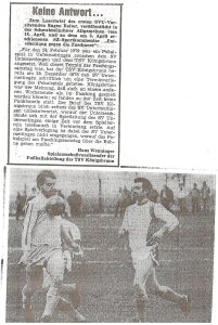 Zeitungsausschnitte vom Hubi