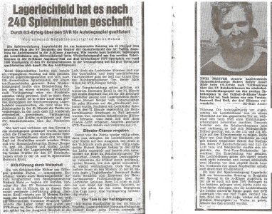 Zeitungsausschnitte vom Hubi