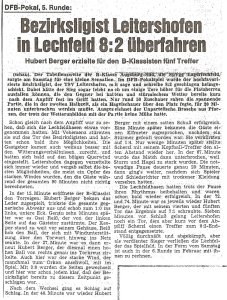 Zeitungsausschnitte vom Hubi